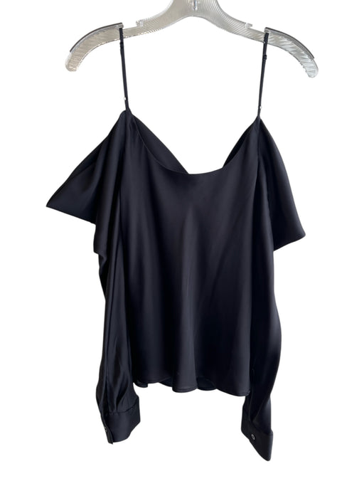 L'agence Size S/P Black No Fabric Tag Adjustable Spaghetti Straps Drape Neck Top Black / S/P