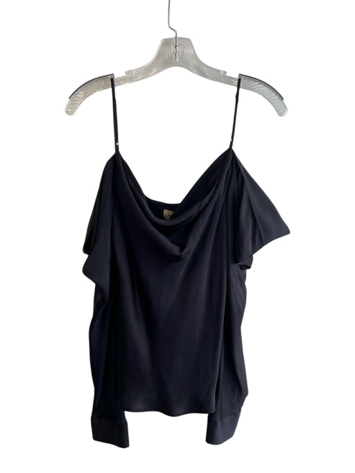 L'agence Size S/P Black No Fabric Tag Adjustable Spaghetti Straps Drape Neck Top Black / S/P