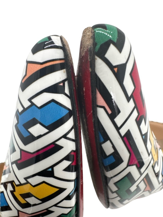 Christian Louboutin Shoe Size 40 White & Multi Print Patent Leather Pumps White & Multi Print / 40