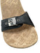 Balenciaga Shoe Size 40 Black Leather Silver Buckle Heel Mule Sandals Black / 40