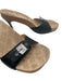 Balenciaga Shoe Size 40 Black Leather Silver Buckle Heel Mule Sandals Black / 40