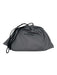 Balenciaga Silver Leather Metallic Logo Pouch Clutch Silver