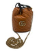 Gucci Chestnut Brown Leather Gold hardware Chain Bucket Dustbag Inc. Bag Chestnut Brown / Small