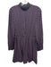 Derek Lam 10 Crosby Size 6 Black, Purple, Pink Polyester High Neck Dress Black, Purple, Pink / 6