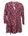 Derek Lam 10 Crosby Size S Burgundy & pink Cotton Floral & Stripes Dress Burgundy & pink / S