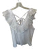 Nation Size L White Cotton ruffles V Neck Sleeveless Bow Dress White / L