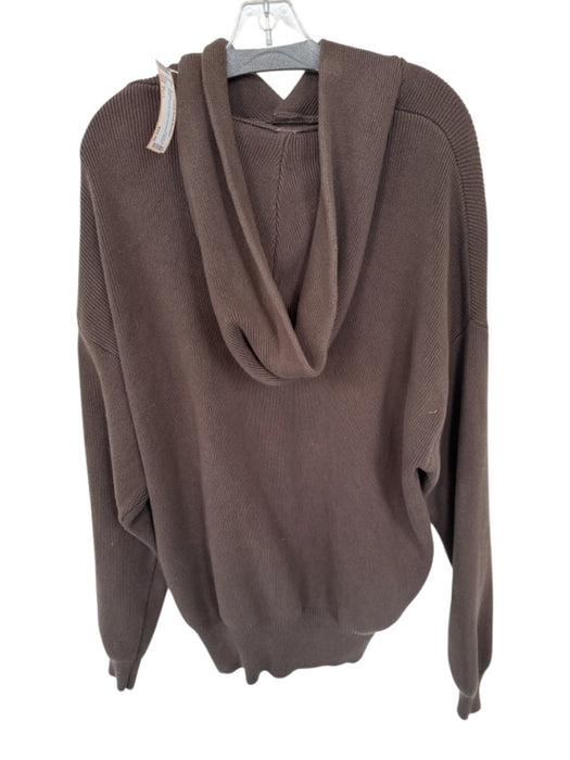 Alo Size Est L Brown Ribbed Hood Oversized Hoodie Brown / Est L