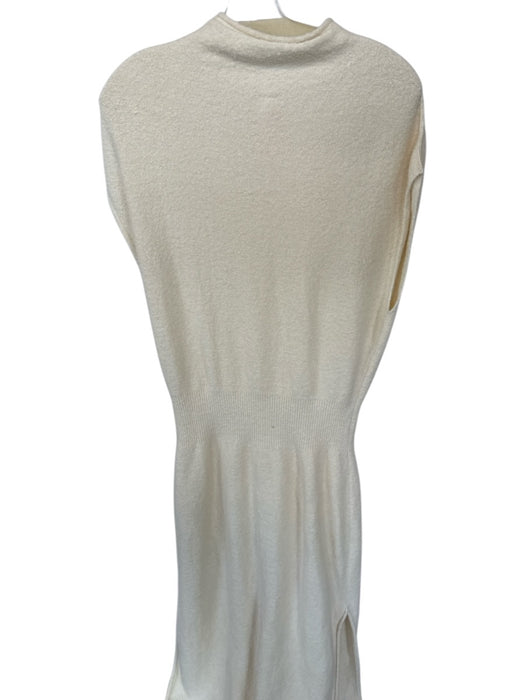 Daily Practice Size L Cream Boucle Maxi High Neck Sleeveless Dress Cream / L