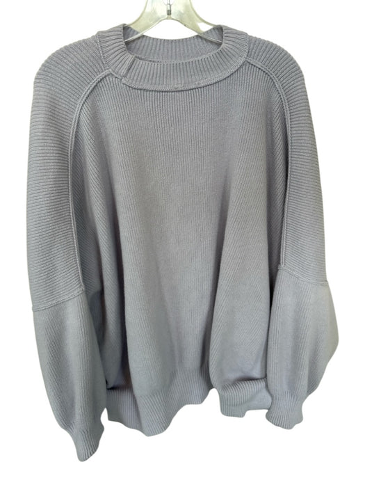 Free People Size S Periwinkle Ribbed Knit Oversized roll neck Sweater Periwinkle / S