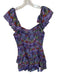 Sincerely Ours Size M Purple Cotton Floral Mini Ruffled Dress Purple / M