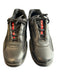 Prada Shoe Size 36.5 Black Leather Mesh Detail Round Toe Lace Up Sneaker Shoes Black / 36.5