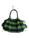 Kate Spade Green & Blue Shoulder Bag Striped silver hardware Tote Bag Green & Blue / L