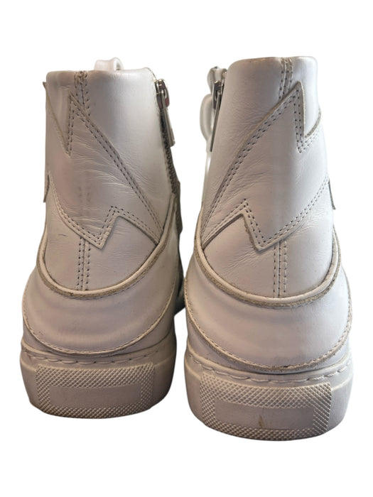 Zadig & Voltaire Shoe Size 36 White 100% Leather Round Toe Side Zip Shoes White / 36