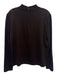 St John Size Large Brown Wool Blend Long Sleeve Mock Neck Knit Back Zip Top Brown / Large