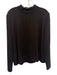 St John Size Large Brown Wool Blend Long Sleeve Mock Neck Knit Back Zip Top Brown / Large