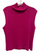 St John Size XL Hot pink Wool Blend Sleeveless Ribbed turtle neck Top Hot pink / XL