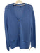 St John Size Medium Blue Wool Blend Long Sleeve Button Front Open Knit Sweater Blue / Medium