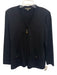 St John Basics Size 12 Black Wool Blend Long Sleeve Zip Front Jacket Black / 12