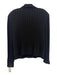 St John Basics Size 14 Black Wool Blend Long Sleeve Ribbed Zip Front Jacket Black / 14