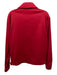 St John Sport Size Large Red Cotton Blend Long Sleeve Button Front Collar Jacket Red / Large