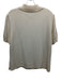 St. John Basics Size M Cream White Wool Blend Knit Short Sleeve Collar Top Cream White / M