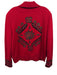 St John Collection Size Large Red, Black, Gold Wool Blend Long Sleeve Jacket Red, Black, Gold / Large