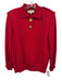 St John Collection Size Medium Red Wool Blend Long Sleeve Epaulettes Sweater Red / Medium