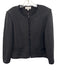 St John Collection Size 14 Dark Gray Wool Blend Long Sleeve Stitch Detail Jacket Dark Gray / 14