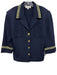 St John Collection Size 14 Navy blue & green Wool Blend 3/4 Sleeve Jacket Navy blue & green / 14