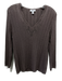St John Sport Size XL Taupe Purple Wool Blend Long Sleeve Ribbed Knit Top Taupe Purple / XL