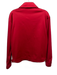 St John Sport Size Large Red Cotton Blend Long Sleeve Button Front Collar Jacket Red / Large