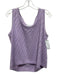 St. John Sport Size XL Lavender Wool Blend Short Sleeve Horizontal Stripe Top Lavender / XL