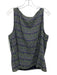 St. John Size XL Navy, Green & Purple Silk Blend Sleeveless Circles Side Zip Top Navy, Green & Purple / XL
