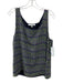 St. John Size XL Navy, Green & Purple Silk Blend Sleeveless Circles Side Zip Top Navy, Green & Purple / XL