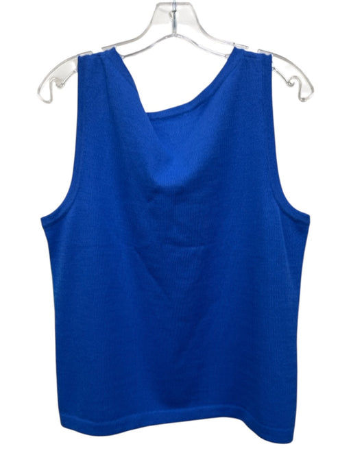 St. John Sport Size L Blue Wool Blend Knit Scoop Neck Cami Top Blue / L