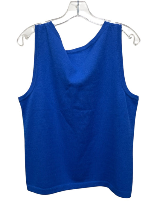 St. John Sport Size L Blue Wool Blend Knit Scoop Neck Cami Top Blue / L