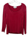 St. John Evening Size L Red No Fabric Tag 3/4 Sleeve Scoop Neck Knit Sweater Red / L