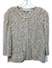 St. John Collection Size 14 Cream & Brown No Fabric Tag Knit Boucle Trim Sweater Cream & Brown / 14