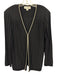 St John Collection Size 14 Black & White Wool Knit Contrast Trim Cardigan Black & White / 14