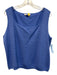 St John Collection Periwinkle Blue Wool Knit Embroidered Design Tank Jacket Set Periwinkle Blue / XL/16