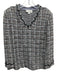 St. John Collection Size XL Gray, Black & Beige Metallic Thread Knit Jacket Gray, Black & Beige / XL