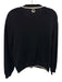 St John Collection Size L Black & White Wool Knit Contrast Trim Cardigan Black & White / L