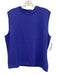 St John Size L Purple Wool Sleeveless Knit Crew Neck Zip Top Purple / L