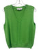 St John Collection Size M Lime Green Wool Sleeveless Cable Knit Detail Top Lime Green / M