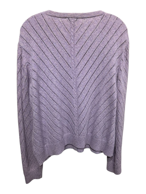 St. John Sport Size XL Light Purple Wool & Rayon Long Sleeve V Neck Sweater Light Purple / XL