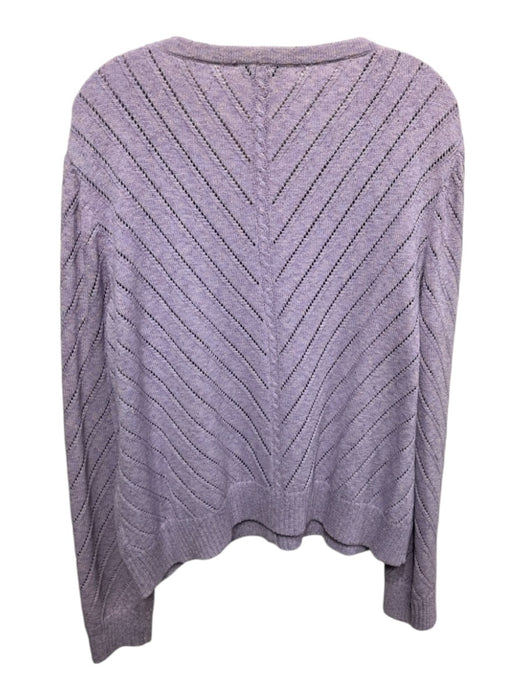 St. John Sport Size XL Light Purple Wool & Rayon Long Sleeve V Neck Sweater Light Purple / XL
