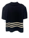 St. John Collection Size L Black, White, Gold Wool & Rayon Short Sleeve Knit Top Black, White, Gold / L
