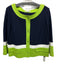 St. John Size L Navy Blue, Green & White Color Block Long Sleeve Sweater Navy Blue, Green & White / L