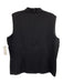 St. John Size L Black Wool & Rayon Sleeveless Knit Back Zip High Neck Top Black / L