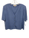 St. John Collection Size 14 Light Blue Wool & Rayon Short Sleeve V Neck Cardigan Light Blue / 14